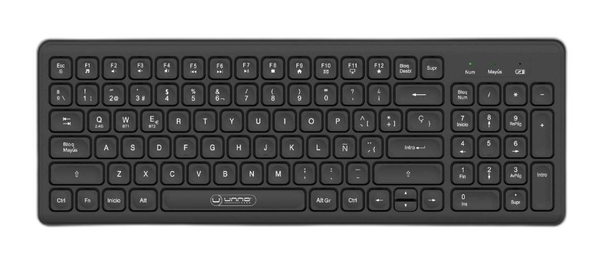 Teclado inalámbrico Unno KeyPro negro español