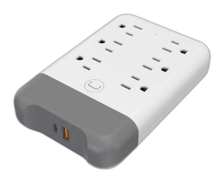 Conector de Pared Unno Tekno PW5084WT PowerPod 6-en-1 PD20W Blanco