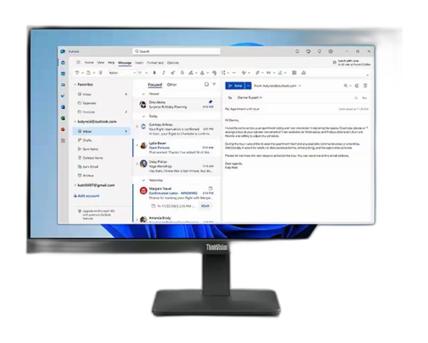Monitor 23.8" Lenovo ThinkVision S24-4e 1920x1080 IPS 100Hz HDMI VGA