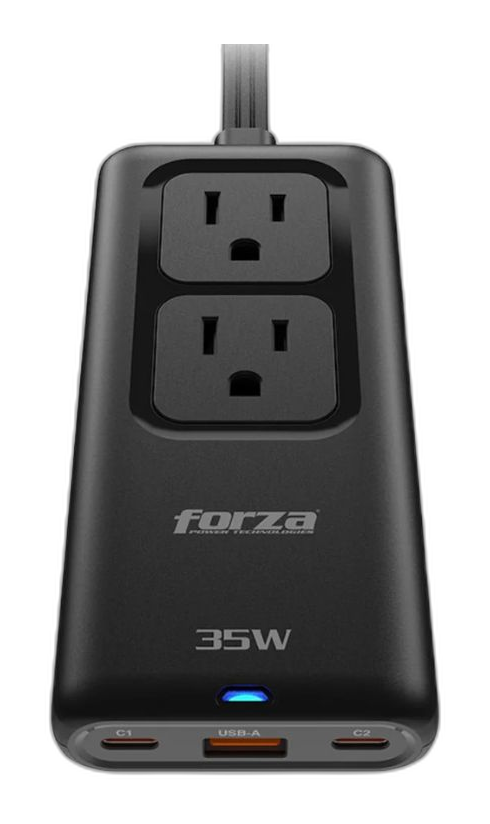 Cargador Forza PS-235USBC con Regleta 1 USB-A, 2 USB-C, 2 Tomas 100V