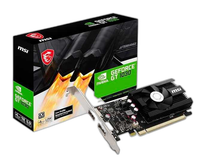 Tarjeta de video MSI GeForce GT 1030 4GB DDR4 PCIe 3.0