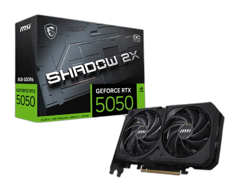 Tarjeta de video MSI GeForce RTX 5050 8GB Shadow 2X OC PCI Express 5.0