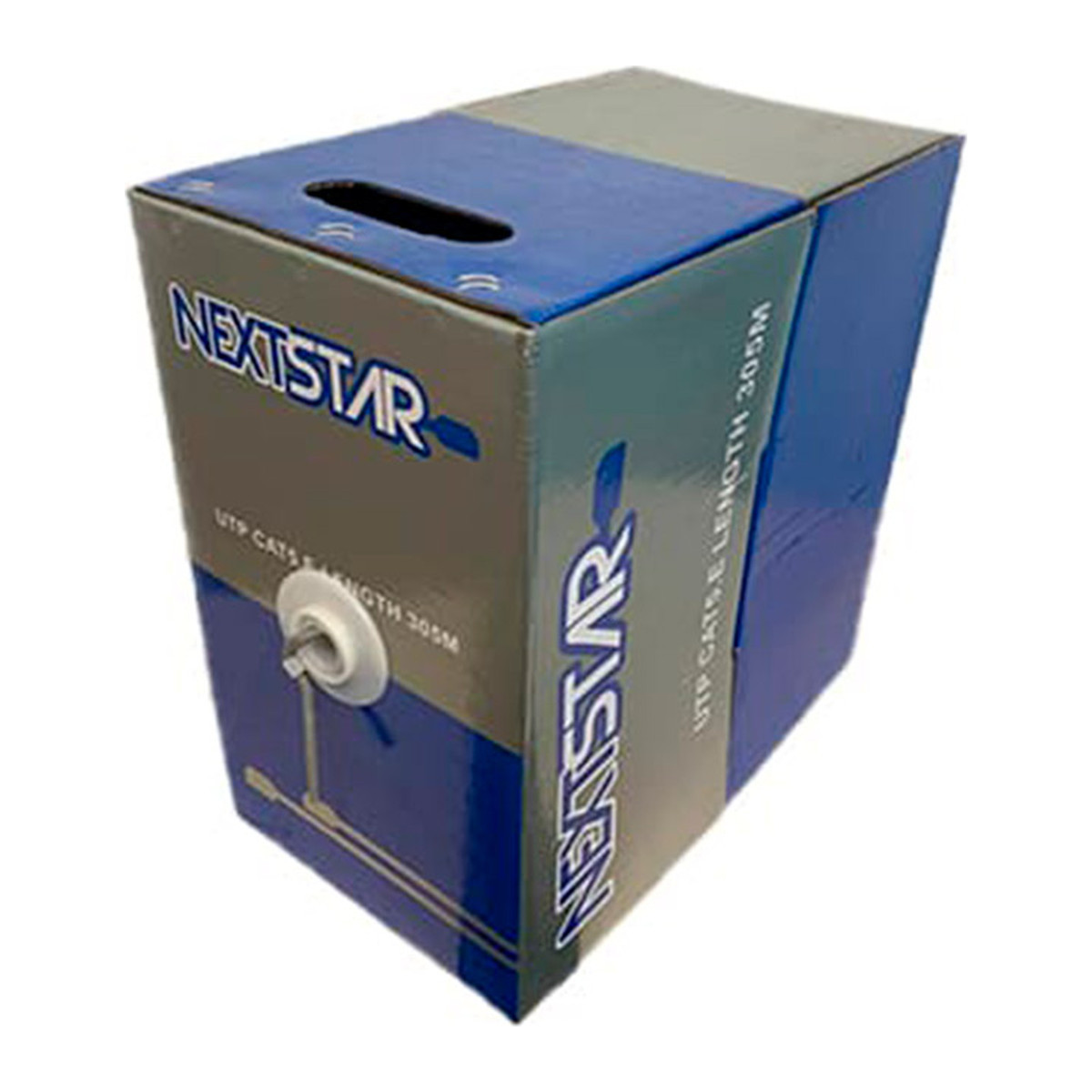 Bobina de cable de red UTP NextStar Cat5E 305 m (1000 ft) gris interior