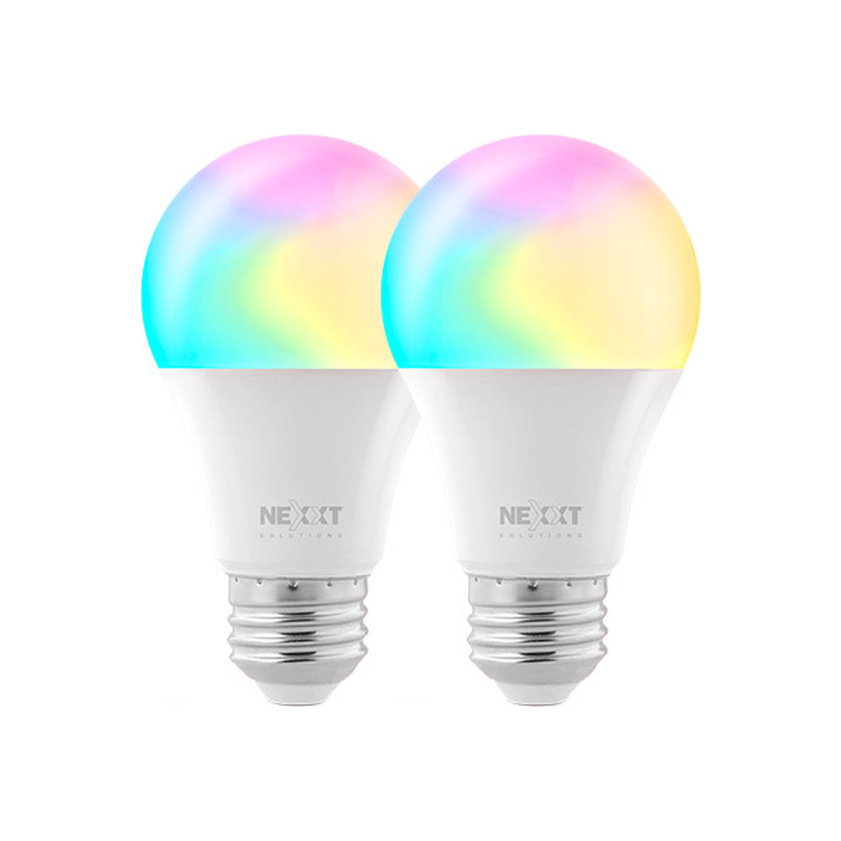 Bombilla LED inteligente Nexxt Solutions Home NHB-C110M RGB Wi-Fi Matter paquete de 2