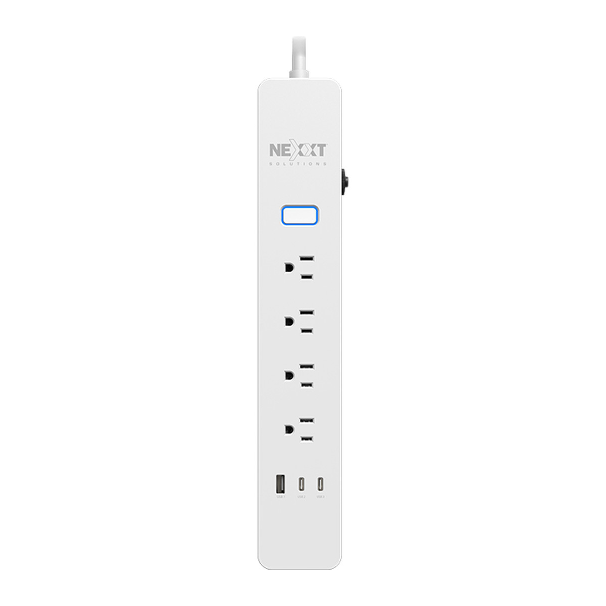 Regleta inteligente Nexxt Solutions Home NHP-E710 Wi-Fi 4 tomas y USB Blanco