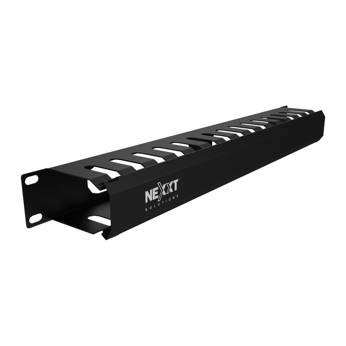 Organizador de cables horizontal Nexxt Solutions NPM-DH1UB 1U 19" Negro