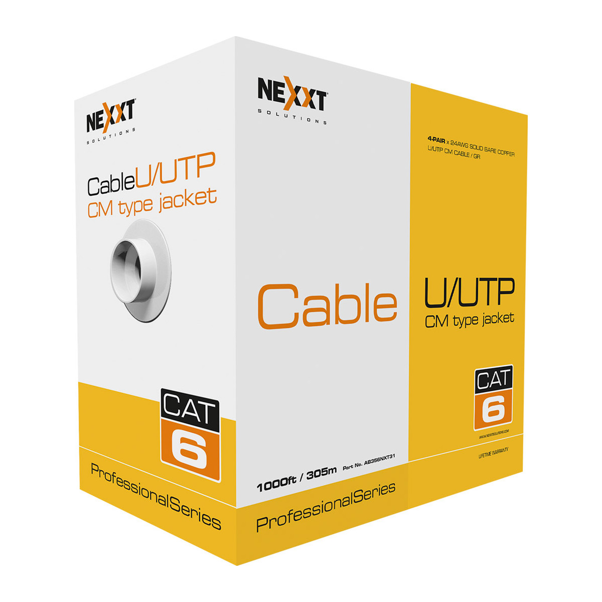 Cable Nexxt Solutions Infrastructure Cat6 UTP Cable 4P 24AWG CM 305m