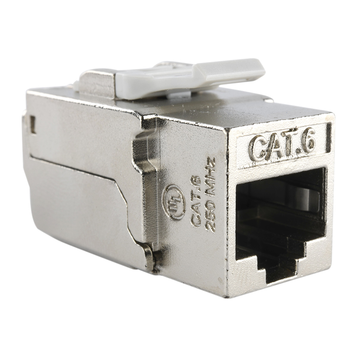 Conector Keystone Jack Nexxt Cat6 blindado Plateado