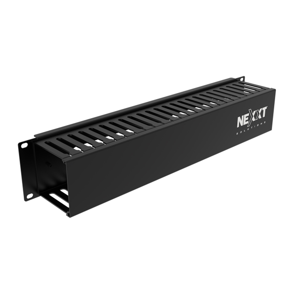 Organizador de cables horizontal Nexxt Solutions NPM-DPC2UB 2U 19" de plástico Negro