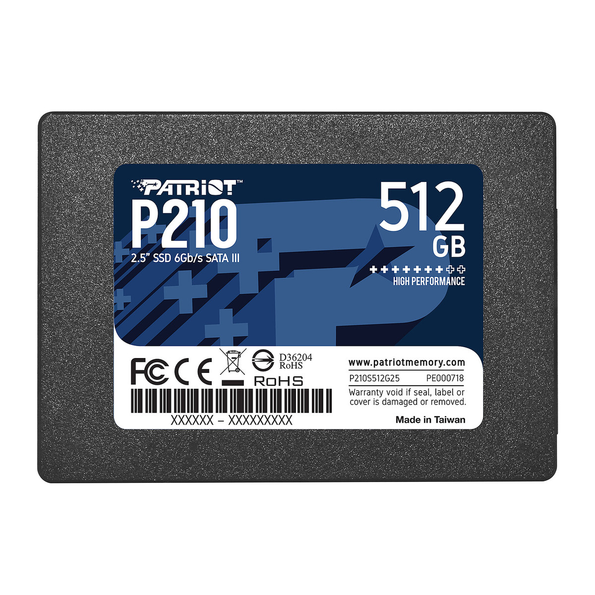 Disco SSD Patriot P210 512GB SATA 2.5"