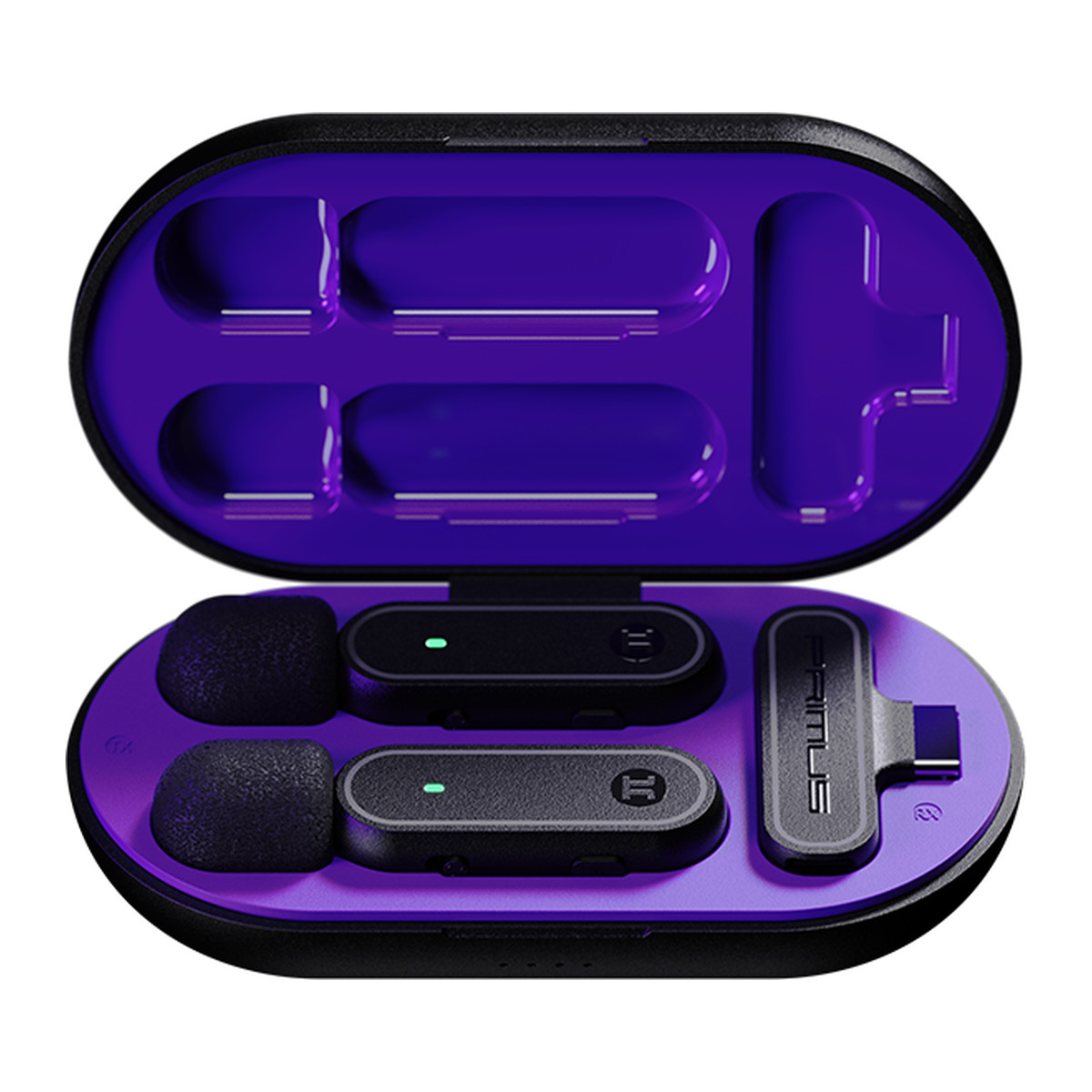 Micrófonos de solapa inalámbricos Primus Gaming VOX01 PMI-L10BT Negro