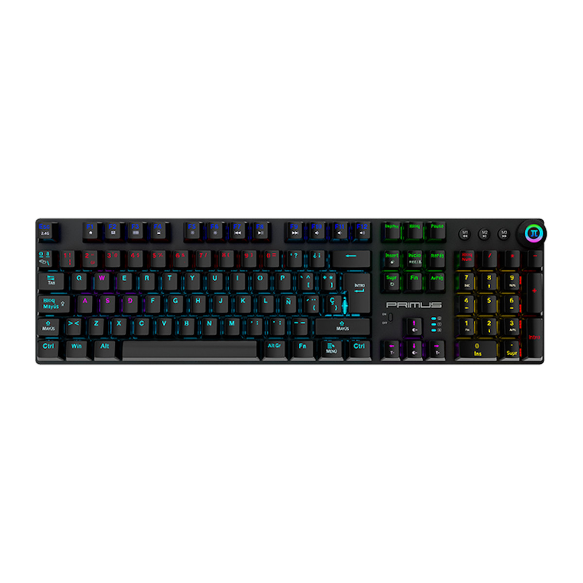Teclado inalámbrico Primus Gaming PKS-094S Negro