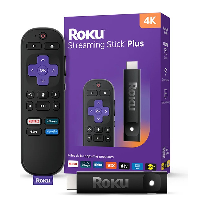 Reproductor de streaming Roku Streaming Stick Plus 3830 4K HDR