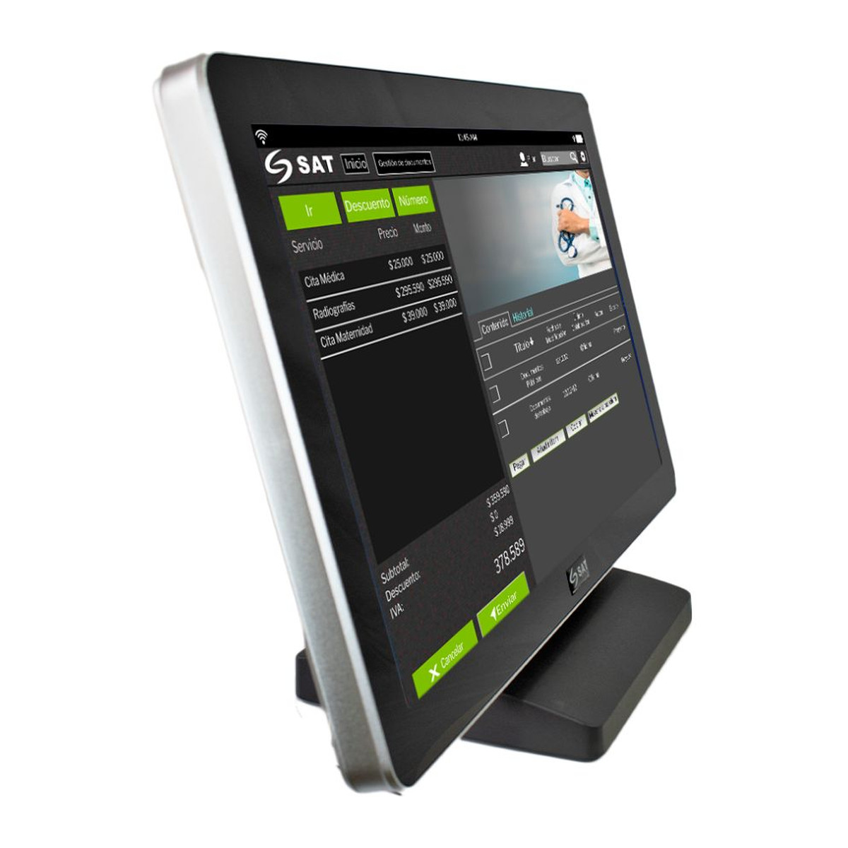 Monitor táctil SAT 2013FPH 21" capacitivo HDMI VGA Negro