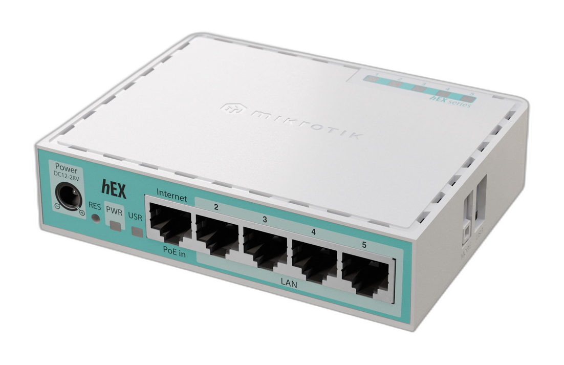 Router MikroTik HEX 5 puertos Gigabit 1 USB