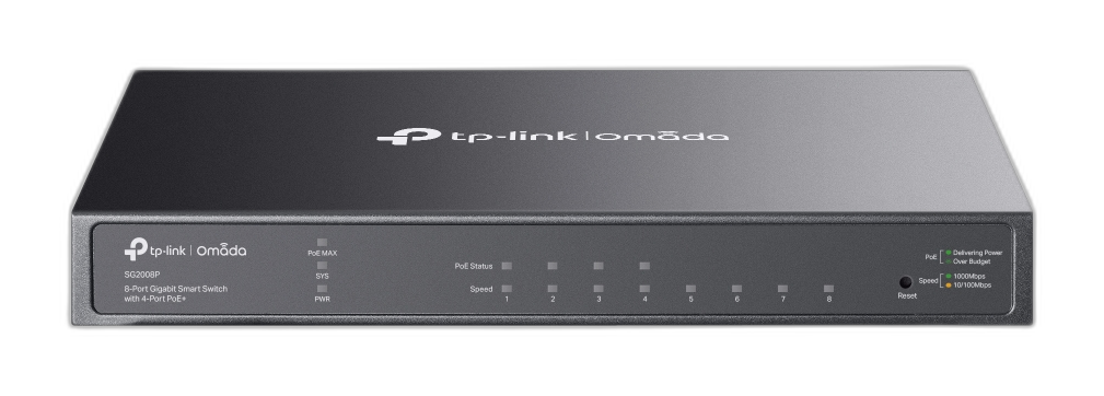 TP-Link Omada TL-SG2008P Gestionado L2/L2+ Gigabit Ethernet (10/100/1000) Energía sobre Ethernet (PoE) Negro