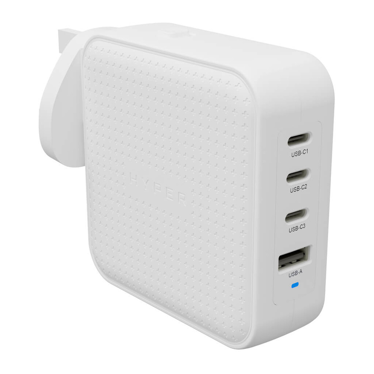 Cargador de viaje Targus HyperJuice 100 W GaN de 4 puertos USB-C y USB-A Blanco
