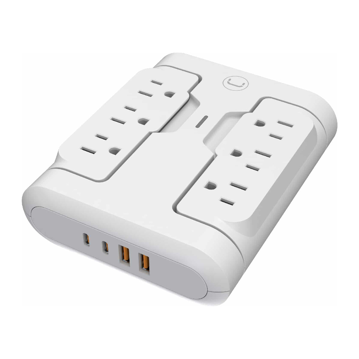 Regleta de pared con protector de sobretensión Unno Tekno PW5086WT