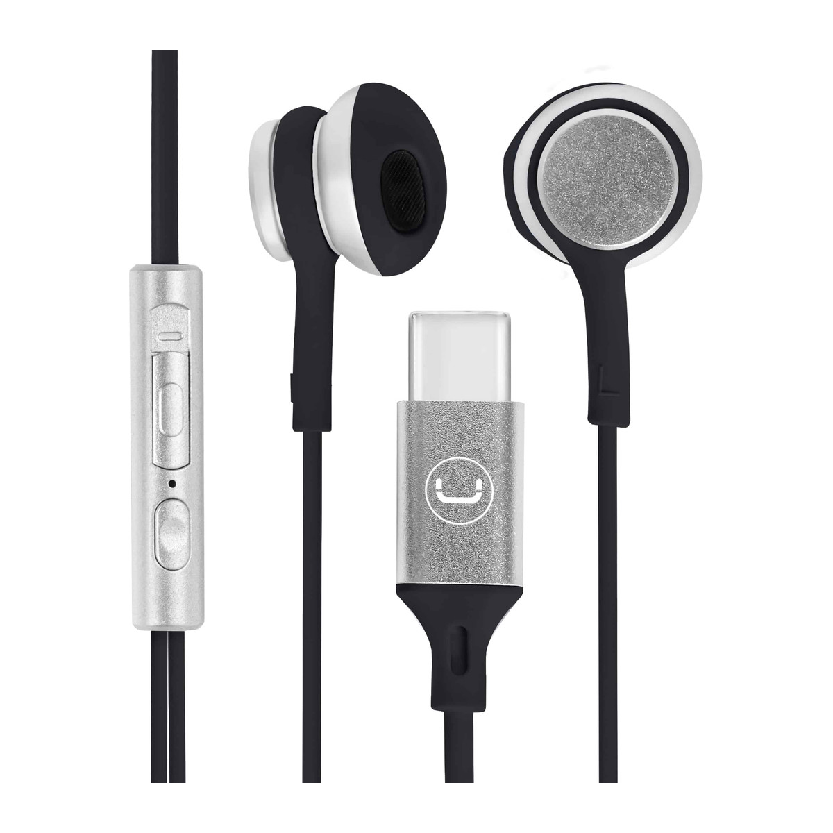 Audífonos Unno Tekno HS7005BK In-Ear USB-C negro