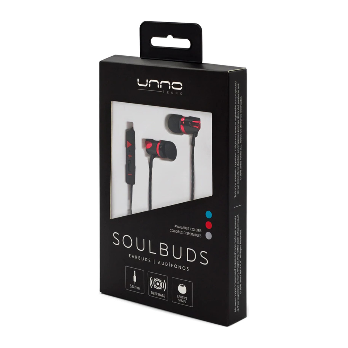 Audífonos In-Ear Unno Tekno HS7009RD 3.5mm SoulBuds Rojo
