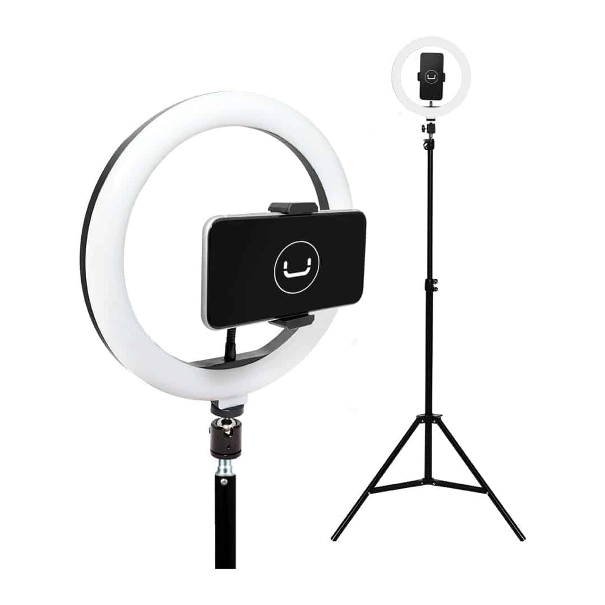 Aro de luz Unno Tekno PH1802BK 10" LED con trípode