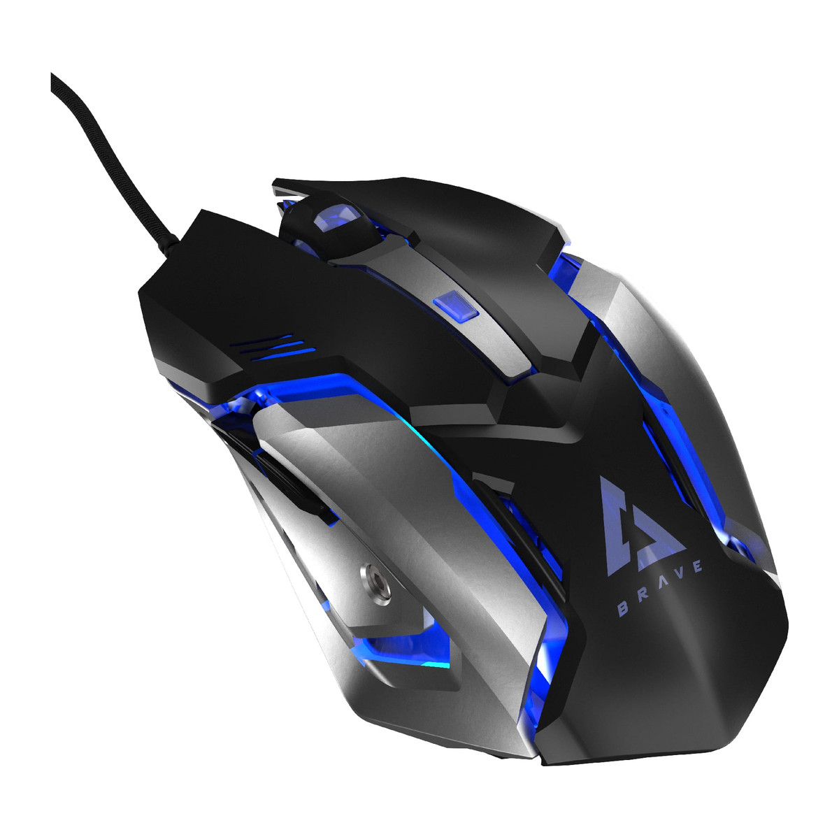 Mouse gaming Unno Tekno Brave óptico 2000 DPI Negro