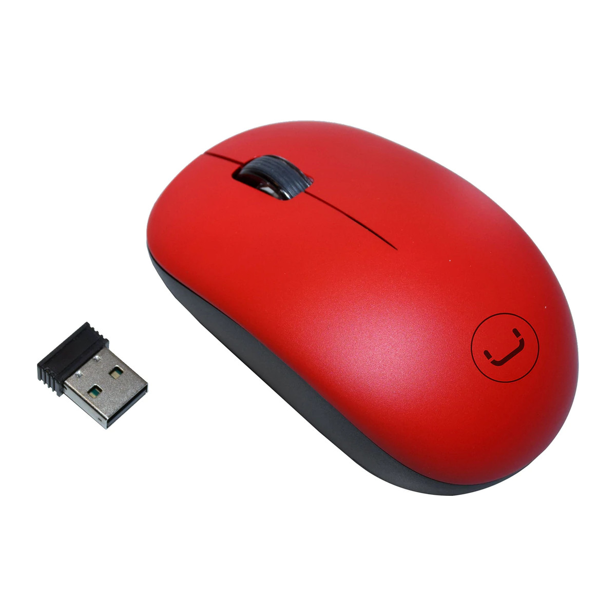 Mouse Inalámbrico Unno Tekno Curve 1200DPI Rojo