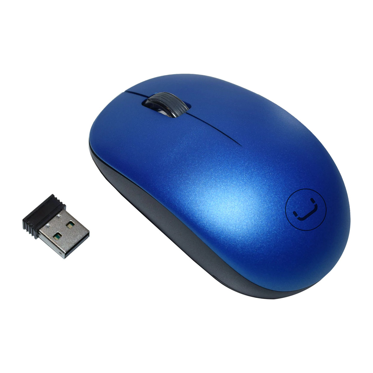 Mouse Inalámbrico Unno Tekno Curve 1200DPI Azul