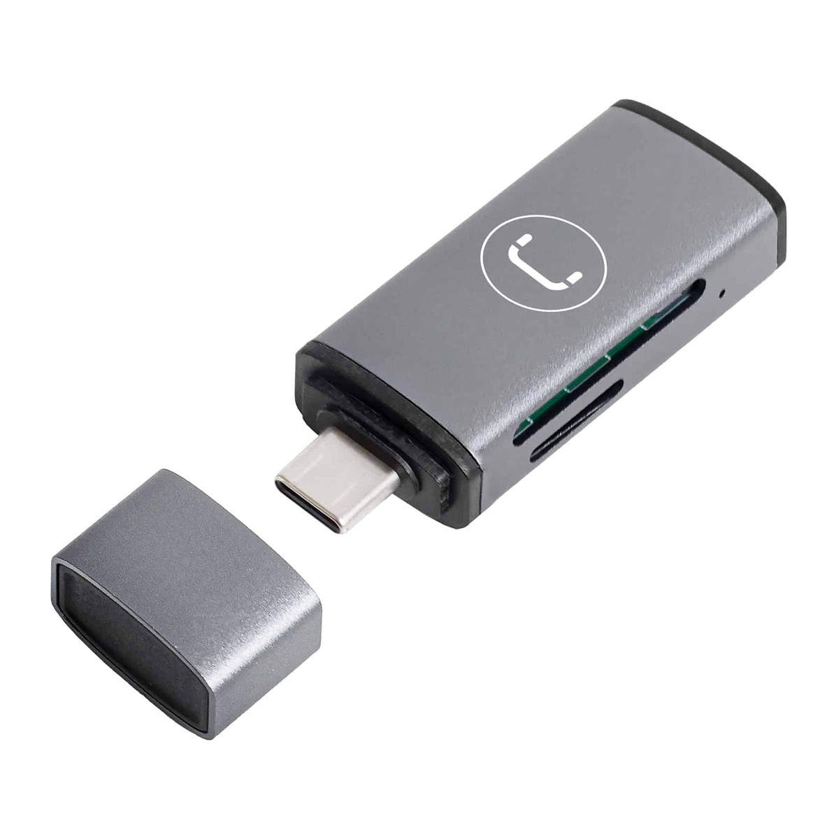 Lector de tarjetas UnnoTekno CR1005GY USB-C 3.0 gris