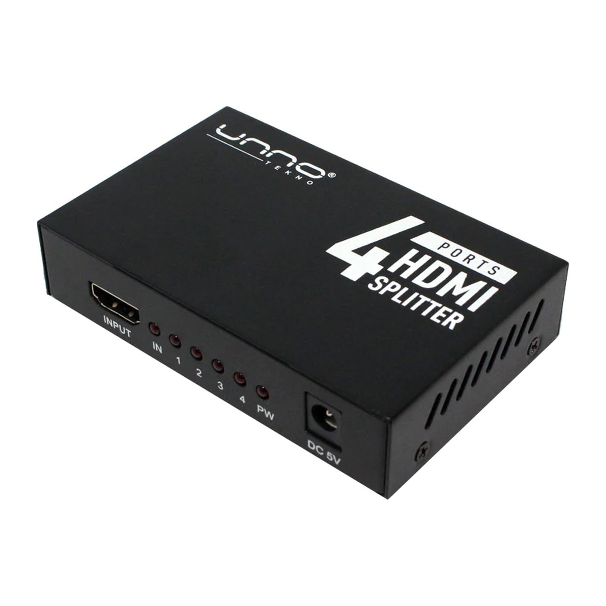 Splitter HDMI Unno Tekno HB1205BK 4 puertos 4K
