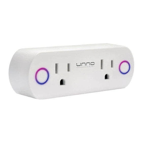 Tomacorriente Doble Inteligente Unno Tekno PW5302WT Smart Home Wi-Fi