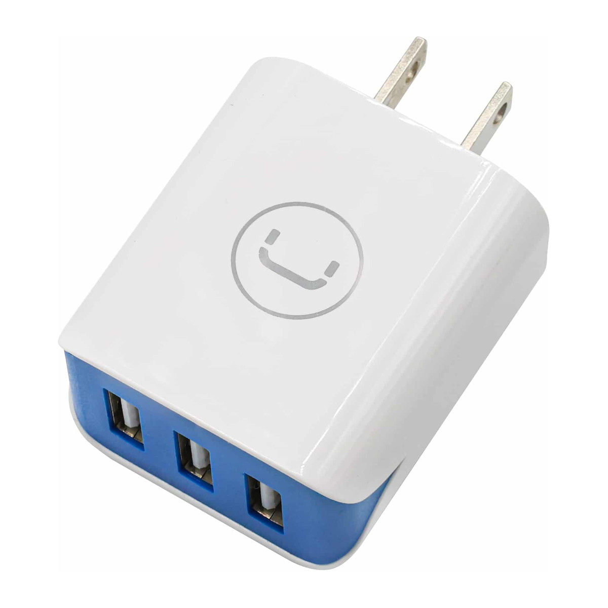 Cargador de pared Unno Tekno PW5054WT 3 USB-A 15 W Blanco y azul