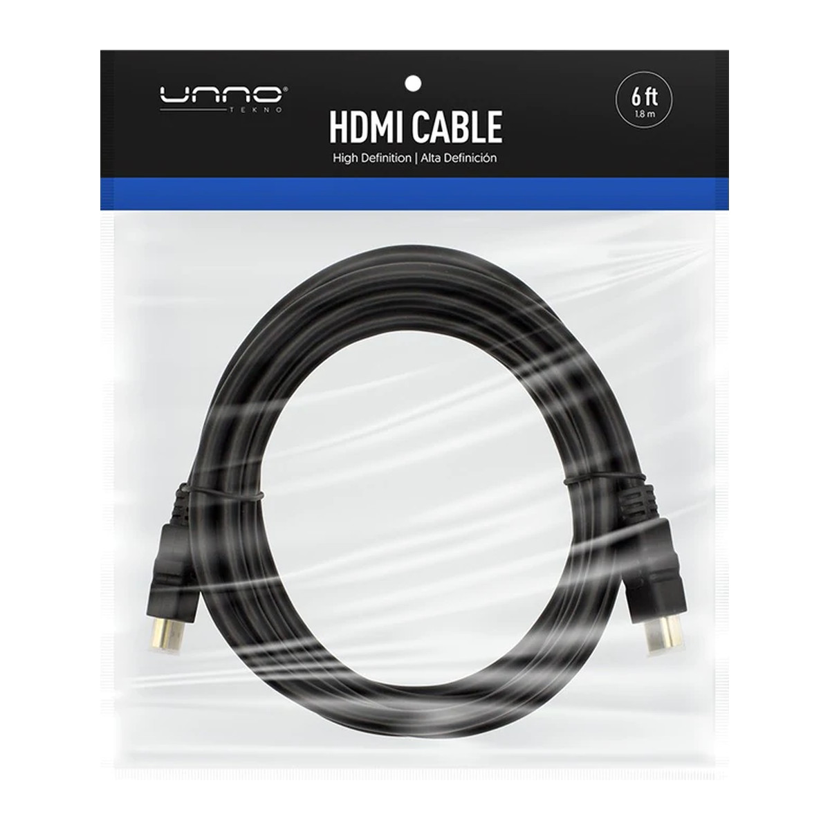 Cable HDMI Unno Tekno CB4106BK 1.8m macho-macho negro