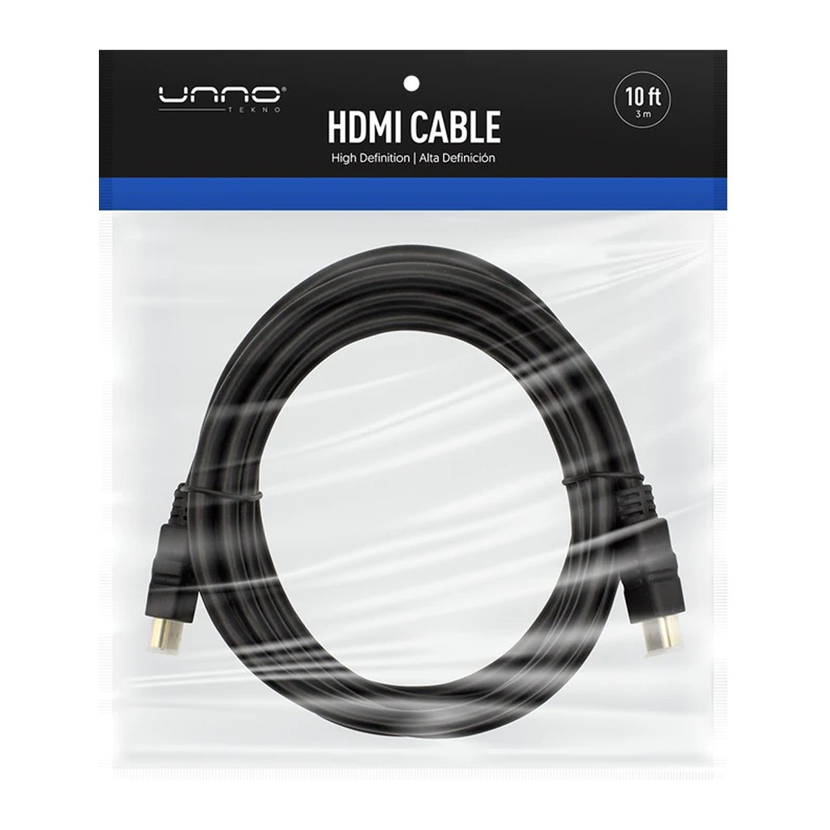 Cable HDMI Unno Tekno CB4110BK 3 Metros Macho-Macho Negro