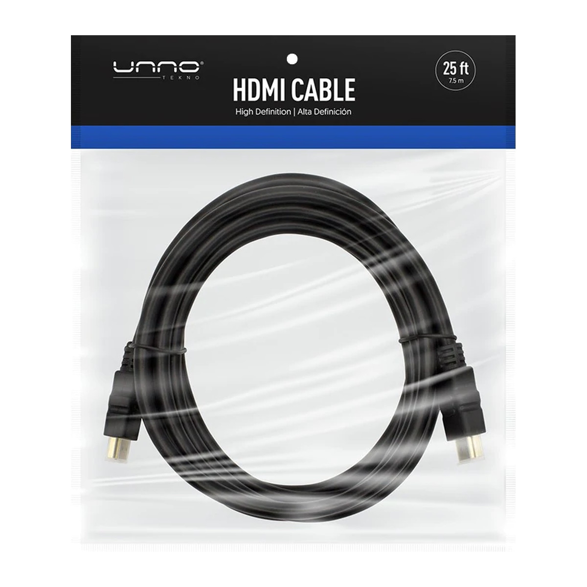 Cable HDMI Unno Tekno CB4125BK 7.5 Metros Macho-Macho Negro