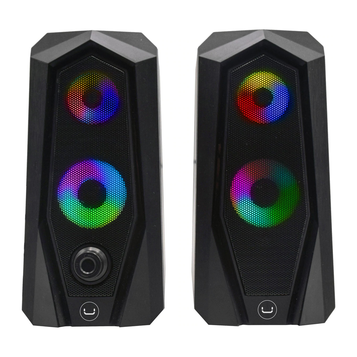 Bocinas gamer USB Unno Tekno Brave BRV30 SP9030BK 2.0 RGB 10 W Negro