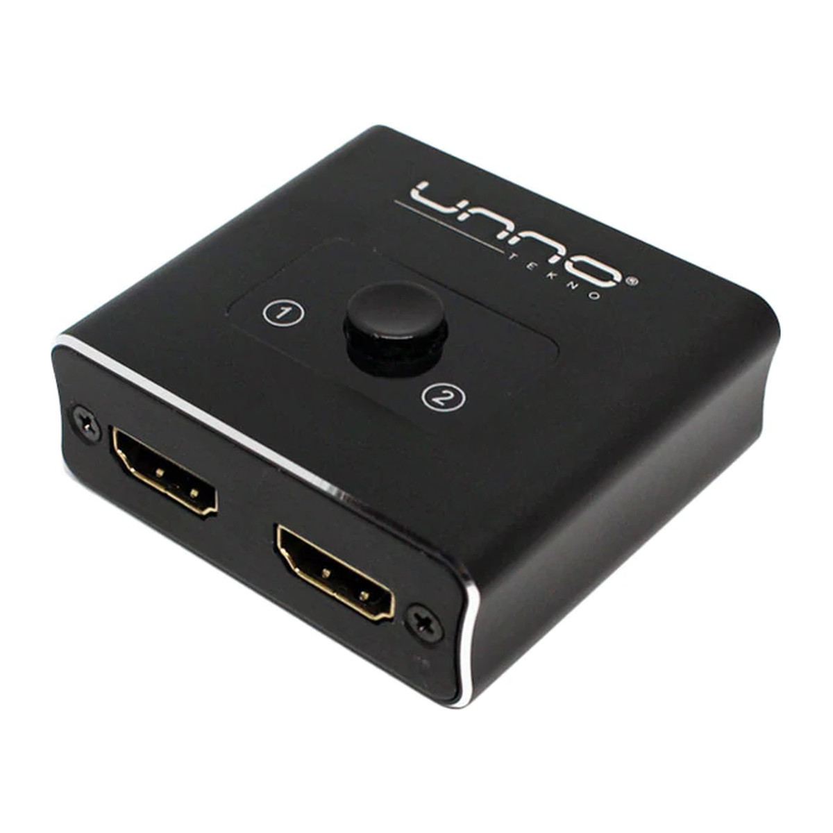 Splitter y switch HDMI bidireccional de 2 puertos Unno Tekno HB1201BK Negro