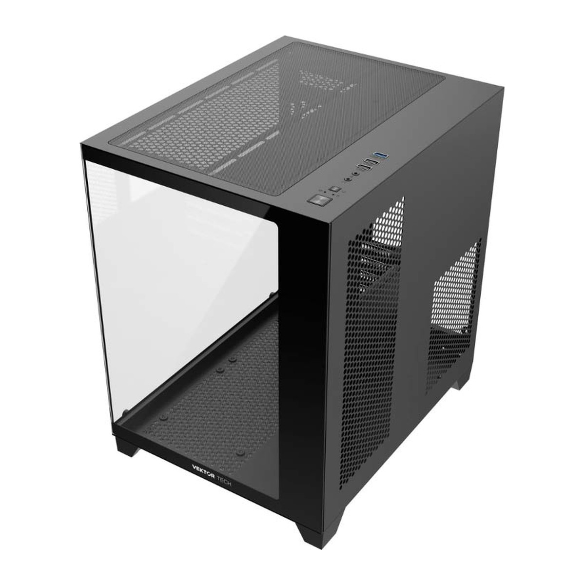 Gabinete gaming VektorTech QGM-570 Micro-ATX negro