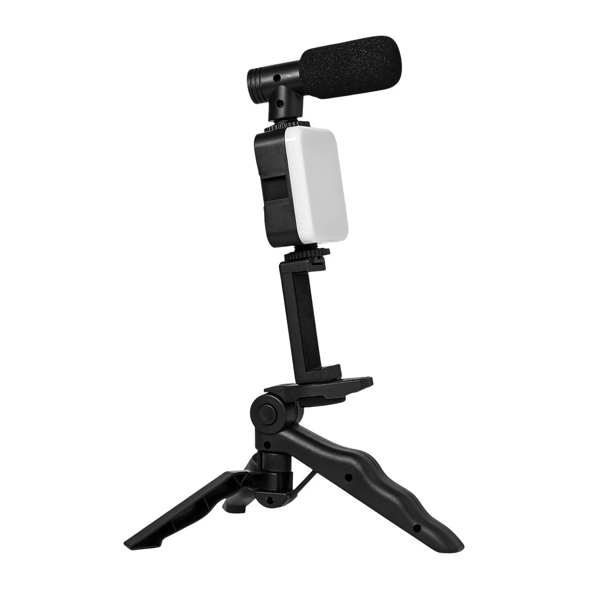 Trípode para Celular VTA+ con Luz Led + Micrófono 3.5mm Negro