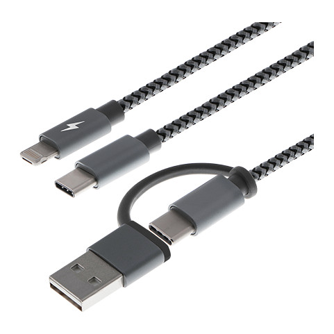 Cable de carga trenzado 5 en 1 Xtech XTC-560 1.2 m