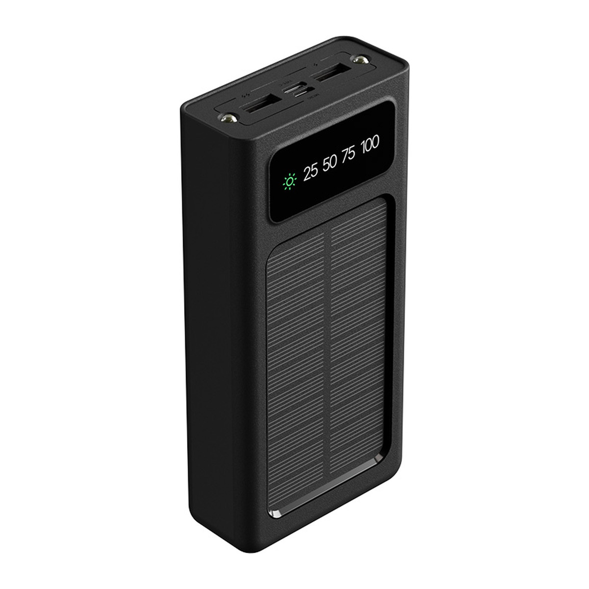Batería portátil solar Xtech XPB-200 20000 mAh con cables integrados Negro
