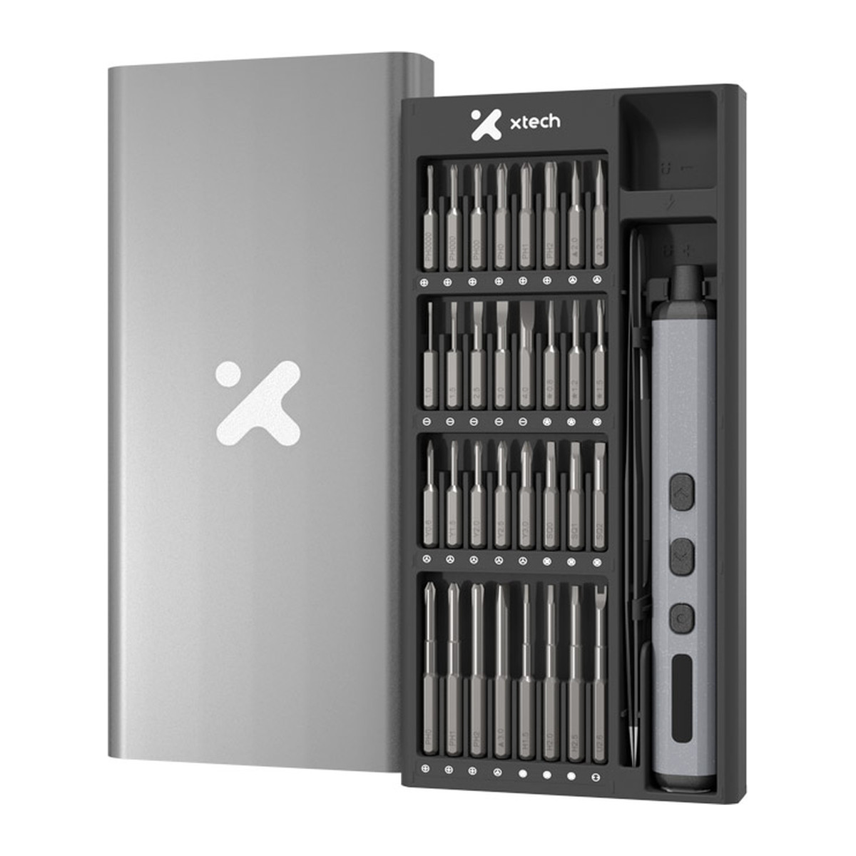 Kit de destornilladores Xtech XTA-821 68 en 1 recargable