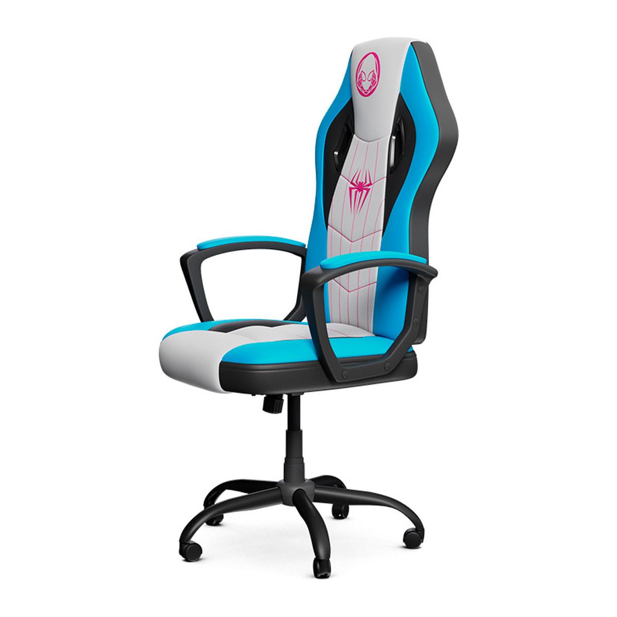Silla gamer Xtech Marvel Ghost-Spider XTF-MC100SG Rosa y aguamarina